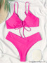 2023 New Bikinis Swimwear Women Push up Swimsuit 2 Pieces Bikini Set Strap Bandage Bathing Suit Beach Wear Summer Biquini Female