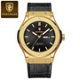 POEDAGAR 952 Brand Name Popular Man Quartz Watch clear Silicone Strap Waterproofing Week Display Simple Business Watch Supplier