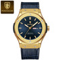 POEDAGAR 952 Brand Name Popular Man Quartz Watch clear Silicone Strap Waterproofing Week Display Simple Business Watch Supplier