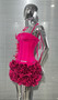 Black Red Color Women Sexy Strapless Laced-up Tops Florlas Bodycon Mini Skirt Set Celebrate Birthday Party Cocktail Dress