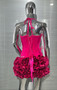 Black Red Color Women Sexy Strapless Laced-up Tops Florlas Bodycon Mini Skirt Set Celebrate Birthday Party Cocktail Dress