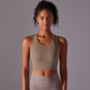 Fixed Cup All-In-One Push up High Support Shockproof High Intensity Exercise Slim Beautiful Back Tank Tops for Women