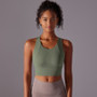 Fixed Cup All-In-One Push up High Support Shockproof High Intensity Exercise Slim Beautiful Back Tank Tops for Women