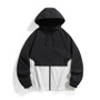 Casual Sports Jacket Men's 2025 Spring New Minimalist Splicing style Retro Windbreaker Male Trendy Loose Oversized Hooded Coat