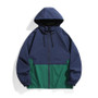 Casual Sports Jacket Men's 2025 Spring New Minimalist Splicing style Retro Windbreaker Male Trendy Loose Oversized Hooded Coat