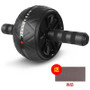 Abdominal Rollers with Free Knee Mat Custom Logo AB Wheel Gym Equipment Steel PP TPR Muscle Exercise for Bodybuilding