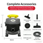 Silent Operation Hotel Vacuum Cleaner, 60dB Washable HEPA Filter, 10m Power Cord, Ideal for Hospitality Cleaning