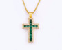 AIBEF New Arrivals Cross Crystal Pendant Necklace Copper Cubic Zircon Choker 6 Colors Choice Religion Jewelry Accessory Gift