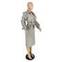 ANSZKTN Spring Fall Stacked Sleeve Midi Women'S Trench Coats Long for Ladies Women