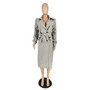 ANSZKTN Spring Fall Stacked Sleeve Midi Women'S Trench Coats Long for Ladies Women