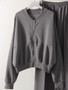 Gray Straight Pants Two Pieces Sets Women Outfit Long Sweatpants Street Wear Zipper Jacket Track Suits Sweatshirt Sets For Women
