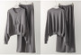 Gray Straight Pants Two Pieces Sets Women Outfit Long Sweatpants Street Wear Zipper Jacket Track Suits Sweatshirt Sets For Women