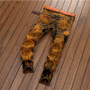Retro Hole Design Jeans Pant for Men Stylish Pants Men Jeans Tapered Mens Designer Jeans