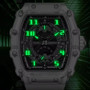TINAIBIN Men's Watch 2024 New Design Transparent Tonneau Watch for Men Waterproof Luxury Sport Out Door Wristwatch Montre Homme