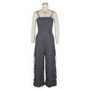 Women's Summer Sleeveless Jumpsuit with Wide Leg Multi-Pocket Strap Wrap Chest Design Breathable Casual Style for Parties