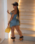 Y2k Fashion Vintage Washed Denim Set Women Off Shoulder Cropped Top Mini Skirt Jean Suit Summer Streetwear 2 Two Piece Outfits