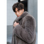 Winter new men's fur coat fox fur coat fattening lamb fur coat warm casual windbreaker