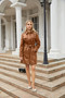 Leather Clothing Women's Fashion Solid Color Lapel Zipper Slim Long Sleeve with Belt Faux Leather Elegant Office Street Jacket