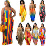 Plus Size Women Clothing Slip Maxi Dress  Wholesale Summer Print Loose Elegant Pockets Draped Dresses High Quality Dropshipping