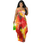 Plus Size Women Clothing Slip Maxi Dress  Wholesale Summer Print Loose Elegant Pockets Draped Dresses High Quality Dropshipping