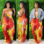 Plus Size Women Clothing Slip Maxi Dress  Wholesale Summer Print Loose Elegant Pockets Draped Dresses High Quality Dropshipping