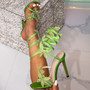Women's Heeled Sandals Bowknot Rhinestone New Summer Sexy Shoes Big Size Leather Square Toe Hard-Wearing Outdoor Platform
