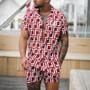 New Fashion Summer Shorts Tracksuit Men's Suit Active Wear 2 Piece Short Set Custom logo Blank Cotton Shorts Set Men