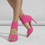 Summer Hot Sale New High Heels 2025 Custom Hand-knitted Model Elastic Roman Stiletto Outdoor Sandals