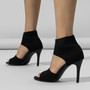Summer Hot Sale New High Heels 2025 Custom Hand-knitted Model Elastic Roman Stiletto Outdoor Sandals