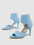Summer Hot Sale New High Heels 2025 Custom Hand-knitted Model Elastic Roman Stiletto Outdoor Sandals
