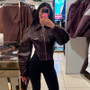 Fashion Lapel Leather Jacket Women's Full Sleeve Slim Solid Zippers Coat 2026 Spring New Lady Edgy Casual High Street Outerwear