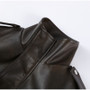 Fashion Lapel Leather Jacket Women's Full Sleeve Slim Solid Zippers Coat 2026 Spring New Lady Edgy Casual High Street Outerwear