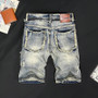 New Arrival Men's Knee Length Casual Denim Jeans Summer Distressed Holes Streetwear Fashion Cargo Shorts Classic Short Jeans