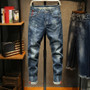 KSTUN Jeans Men New Arrivals Autumn Winter Direct Straight Retro Blue Stretch Vintage Casaul Streetwear Moto Biker Jeans Size 40