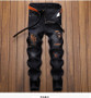2024 Spring and Autumn New Fashion Trend Retro Ripped Small Foot Pants Men's Casual Slim Breathable Elastic High-Quality Jeans