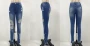 Women's Skinny Jeans Hole Design Spring Summer New Style Butt Lifting Long Trousers Comfortable Fit Denim Pants
