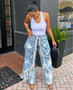Women Solid Jeans Pants Denim Pleated Trousers Fuzzy Edge Full Lenth Mid Waist Zipper Straight Y2k Streetwear Casual 2026 Spring