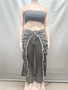 Women Solid Jeans Pants Denim Pleated Trousers Fuzzy Edge Full Lenth Mid Waist Zipper Straight Y2k Streetwear Casual 2026 Spring