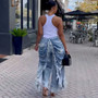 Women Solid Jeans Pants Denim Pleated Trousers Fuzzy Edge Full Lenth Mid Waist Zipper Straight Y2k Streetwear Casual 2026 Spring