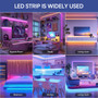Hot Sale 2835 RGB LED Strip Light 15M for Bluetooth Control 24-Key Remote for Home Decor Copper Lamp Body App Control Mode