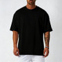 Cotton Mens Blank T-Shirt White Oversized Retro Solid Color T-Shirt Large Size Mens Womens Fashion Short Sleeve Mens T-Shirt
