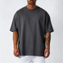 Cotton Mens Blank T-Shirt White Oversized Retro Solid Color T-Shirt Large Size Mens Womens Fashion Short Sleeve Mens T-Shirt