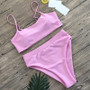 Solid Colour High Waist Split Sexy Bikini,Summer Beach Skirt,Women's Swimwear,Beach Thong,Two Piece,Sexy Backless Swimwear,bijin