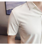 Luxury Purple Polo Shirts For Men High Quality Summer Short Sleeve Men's Polos Ice Silk Elastic Slim Fit Turn Down Collar Tees