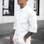 2024 Summer New Sports Set Men's Street Trend Casual Short Sleeved Long Pants Casual Two Piece Set