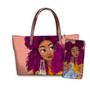 Custom Printed Women Bag Handbags African Girls Printing Purse and Handbags 2pcs Set Shoulder Tote Bag Females Summer Beach Bags