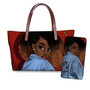 Custom Printed Women Bag Handbags African Girls Printing Purse and Handbags 2pcs Set Shoulder Tote Bag Females Summer Beach Bags