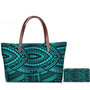 Custom Printed Women Bag Handbags African Girls Printing Purse and Handbags 2pcs Set Shoulder Tote Bag Females Summer Beach Bags