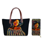 Custom Printed Women Bag Handbags African Girls Printing Purse and Handbags 2pcs Set Shoulder Tote Bag Females Summer Beach Bags
