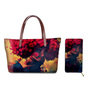 Custom Printed Women Bag Handbags African Girls Printing Purse and Handbags 2pcs Set Shoulder Tote Bag Females Summer Beach Bags